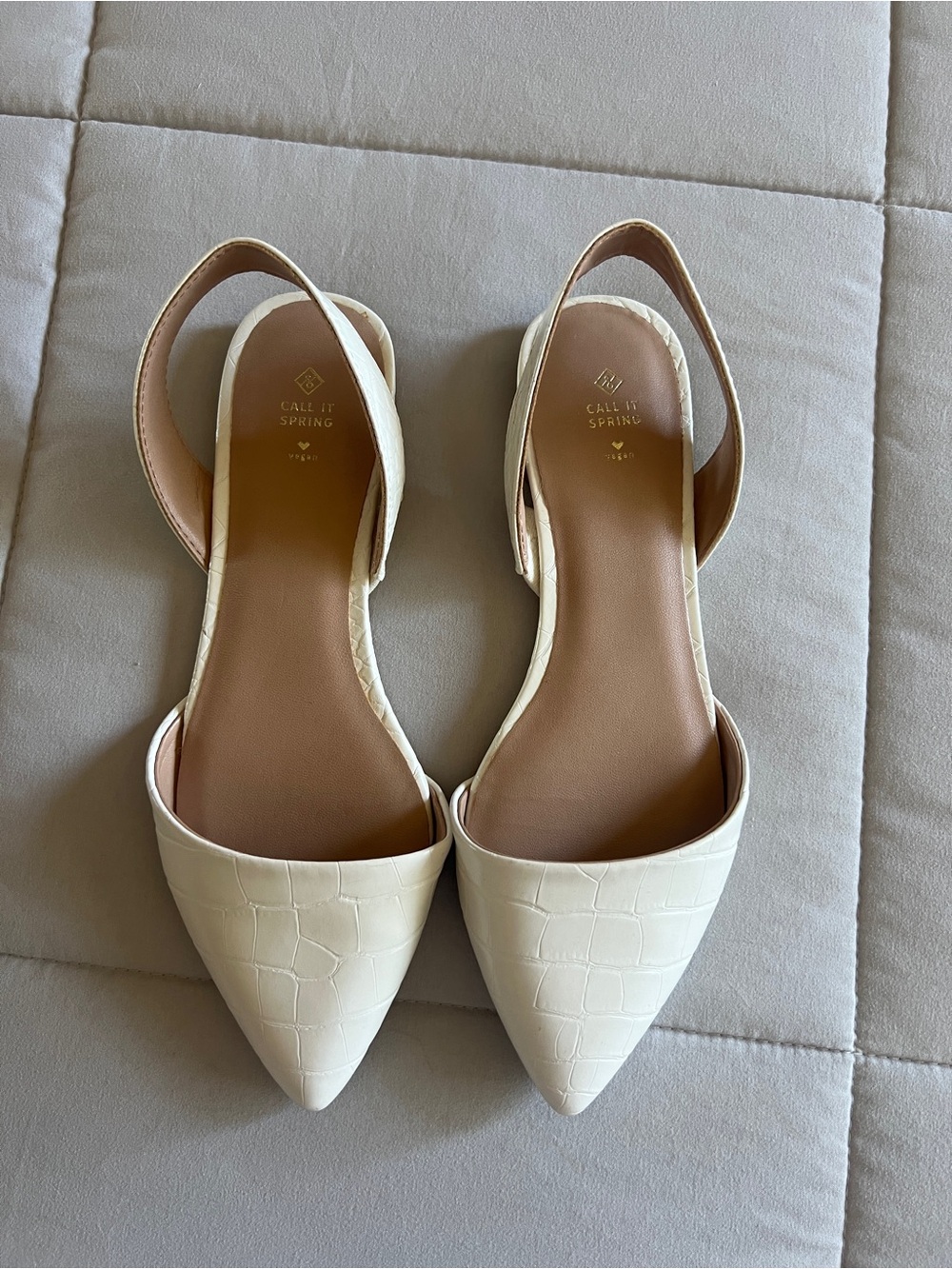 Call It Spring Pointed Toe Slingback Flats